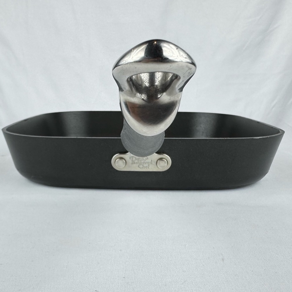 Pampered Chef 11” Executive Non Stick Cast Iron Grill Pan - Picture 7 of 8